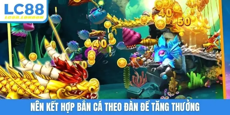 Nên kết hợp bắn cá theo đàn để tăng thưởng