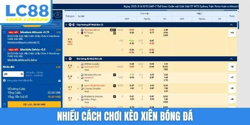 Nhiều cách chơi kèo xiên bóng đá